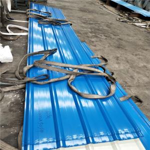 China gauge 24 blue color corrugated zinc aluminum roofing sheet 5500 x 840mm x 0.526mm factory