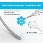 Industrial Grade AISI 304 7x7 3mm Stainless Steel Wire Rope for Heat and Cold