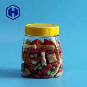 China 480ml Disposable PET Plastic Sweet Jars With Lid Food Safe Sugar Fondants factory