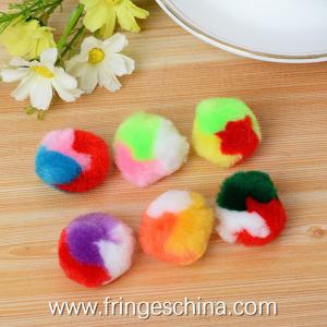 China Wholesale Beautiful Multicolored DIY Decoration Acrylic Fiber Pom Pom Ball factory