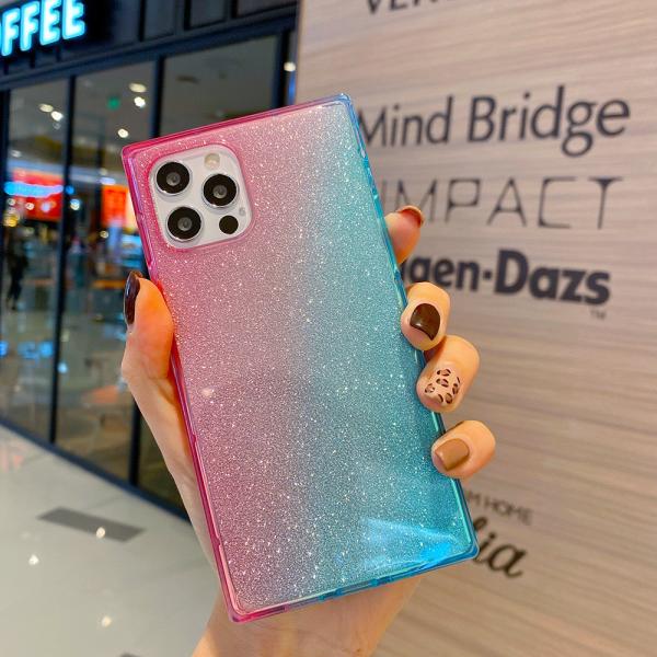 Gradient Color Shockproof Phone Cases L Square Shape Anti Fall For Iphone 11