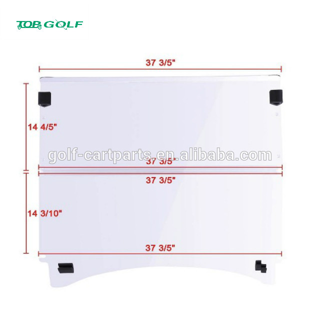 Tinted Acrylic Golf Cart Folding Windshield For EZGO RXV