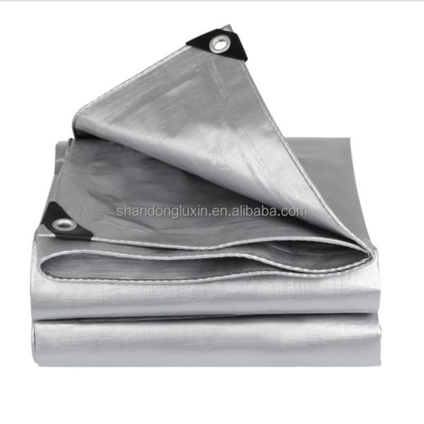 PE Waterproof Tarpaulin Heavy Duty Sliver/Black Polyethylene Plastic Cover for