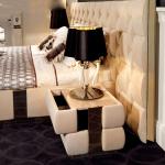 titanium 2 drawer modern nightstand