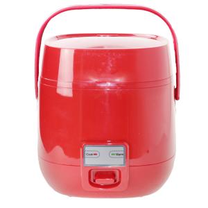 China 110V Mini Steam Rice Cooker Red Color 1.2L Small Capacity Stainless Steel Material factory