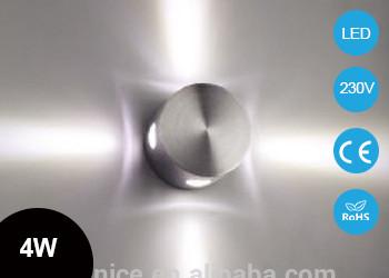 4W High Power Small Round Led Light European Style Panel Wall Up Down Lights