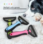 Red Blue Pet Hair Brush Remover Double Side Pet Dematting Comb Hair Removal