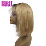 Fashion Colored Bob Wigs T1b27#Honey Blonde 13x4 Lace Closure No Tangling