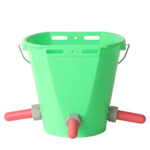 3 Teats Plastic Calf Rearing Bucket with 8L Volume for Newborn Calves