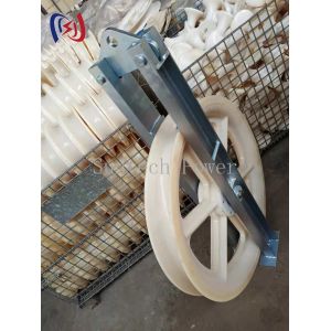 60KN Aluminum Nylon Sheaves Pulleys Three Sheave Transmission Stringing Blocks