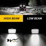 5" 33LED 100W Square Off Road Work Light White For JEEP 4x4ATV UTV
