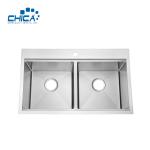 Double Bowl SUS304 Stainless Steel Kitchen Sinks Handmade House Kitchen Sinks