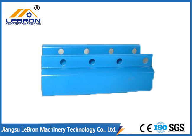 Hydraulic Cut Storage Rack Roll Forming Machine Blue And Yellow 25m x 2m x 1.6m