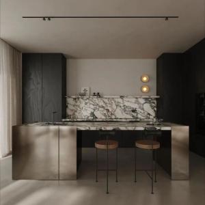 China Modem Kitchen Cabinets Luxury l Shaped End Table Rack for Home Office Garage Shelf Shelving Units Aluminum Kitchens factory