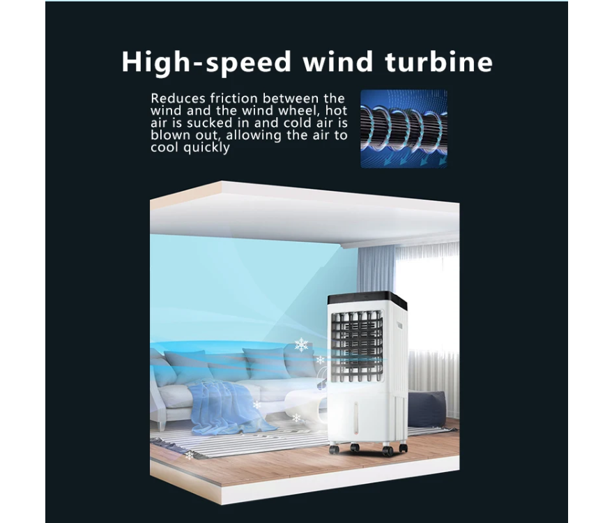 Silk Screen Printing Household 10L Capacity Air Cooler for Home Room Cooling Solution
