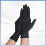 Disposable Black Latex Food Processing Gloves 10g 20pcs / Box