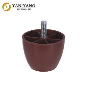 China Furniture leg simple style round Plastic Leg for Sofa with screw factory