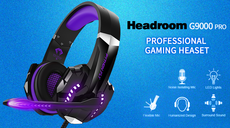7.1 Surround PC Gaming Headset Noise Cancelling Support Win 7/8/8.1/10/XP