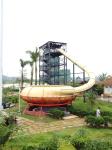 Big Water Park Commercial Fiberglass Water Slides , Fiberglass Pool Slide