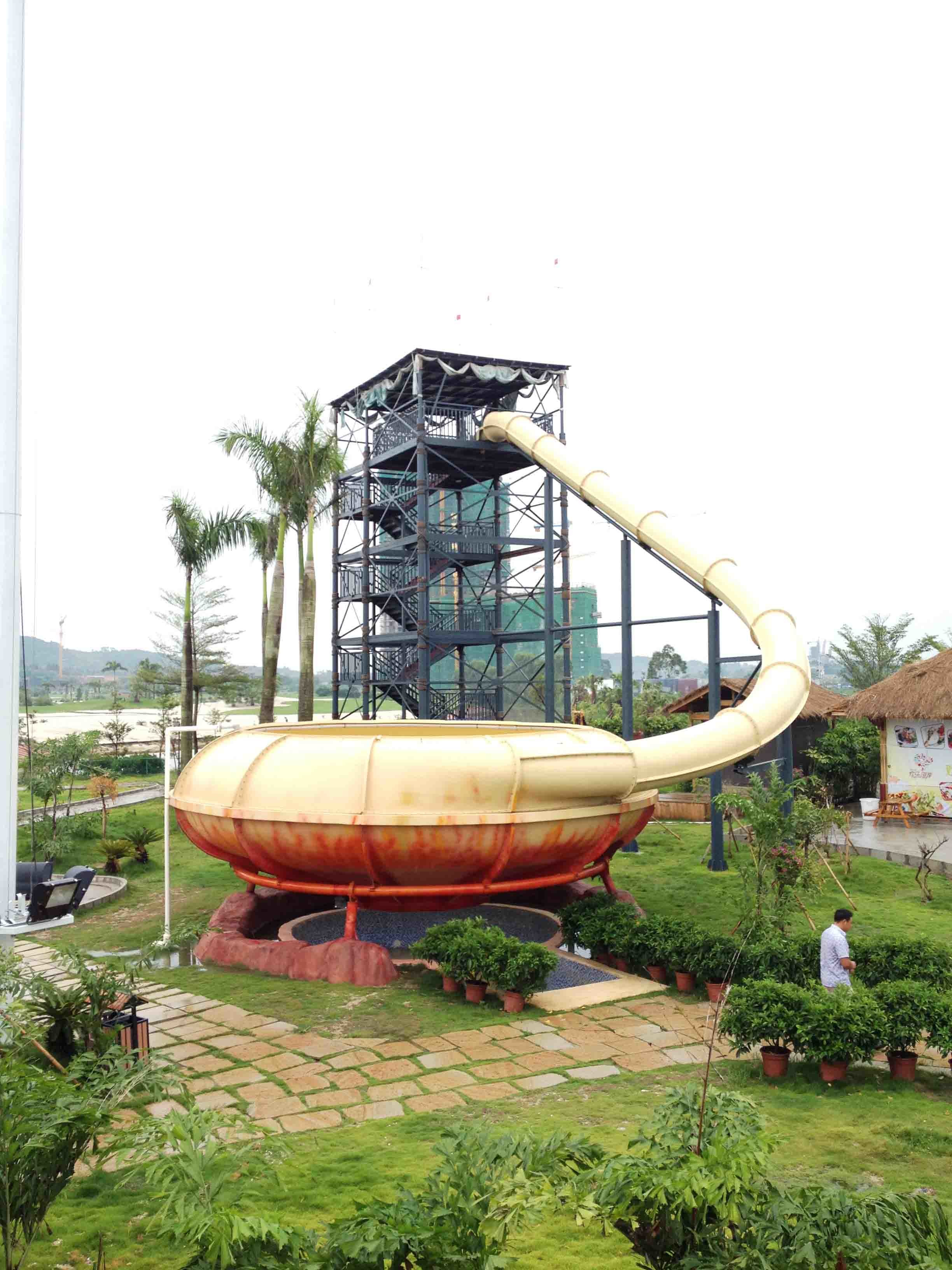 Customized Exciting Aqua Park Fiberglass Water Slides / Body Slide for Water Fun