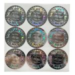 Customized Logo Circle Holographic Sticker Label Rainbow Effect