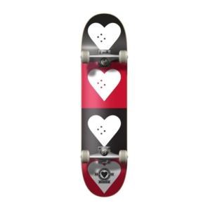 China The Heart Supply Quad Logo Black / Red Complete Skateboard - 7.75&quot; x 31.5&quot; factory