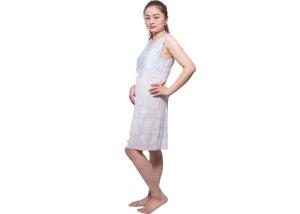 China Ladies Sleeveless Nightgown Soft Jersey Womens Summer Pajamas With Lace At Front factory