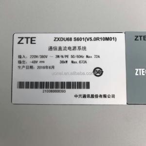 China ZTE ZXDU68 S60148V 600A Telecom Power Supply ZTE S601 (V5.0R10M01)-Imtell ZXDU68 T601V5.0 ZXDU68 W301 W201 B201 B301 H151 factory