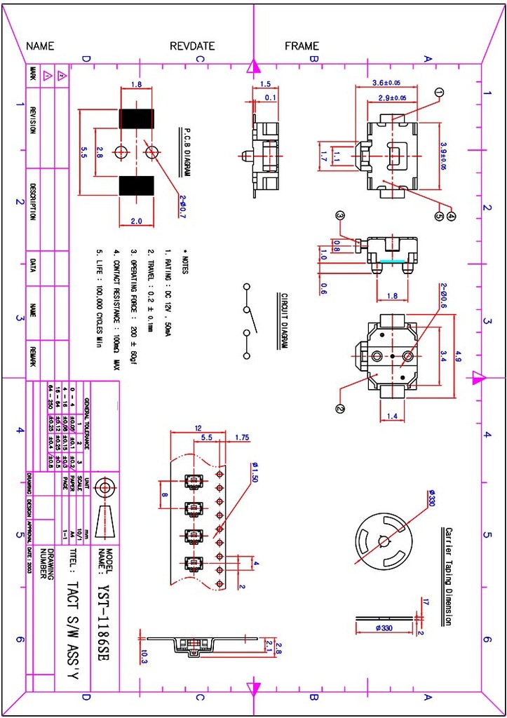 Smt Tact Switch