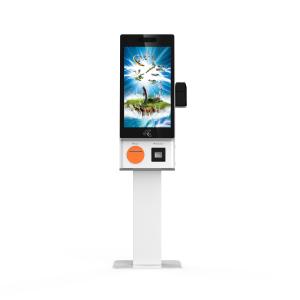 China Touch Screen Floor Stand Food Self Ordering Kiosk For Restaurants factory