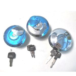 China Motorcycle Engine Parts Fuel Tank Cap With Key For Titan150 KRM Silver on sale