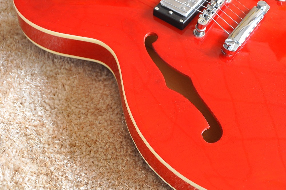 Factory supply Red G es335 electric jazz guitar semi-hollow arched top ES 335 jazz guitar