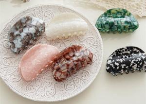 China French acetic acid hair clip women accessories temperament shark large back hair clip headwear factory