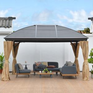 China Outdoor Hardtop Gazebo Hardtop Aluminum Gazebo With Double Roof Polycarbonate factory