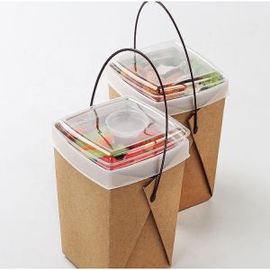 China Customized Disposable Takeaway Packaging Boxes Cup Shaped Noodle Packaging Boxes on sale