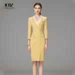 Women's Two Piece Set Office Formal Skirt Suit in Colors and Polyester Fiber