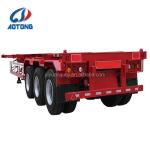 Madagascar Flatbed 3 Axles Container Shipping Tandem Skeleton Semi Trailer for
