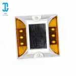 Yellow Waterproof Solar Road Studs High - Pressure Casting Aluminium Alloy Body