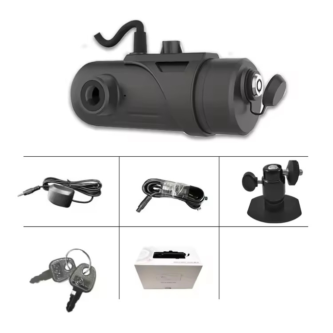 2K AI 2-Channel Car Dashcam DVR Wifi Control Camera Remote Power Monitoring System For Motorcycle Bike