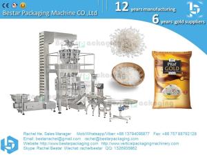 China Automatic long grain rice packaging machine packing by PE film BSTV-550BZ factory