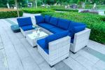 Outdoor furniture rattan living room sofa woven balcony combination rattan chair