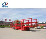 2 Axle Double Speed Landing Leg Car Carrier Trailer For Vehicle Transport