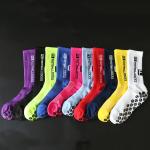 Polyester Fibre Elite Gym Anti Slip Sports Grip Crew Football Socks for Active