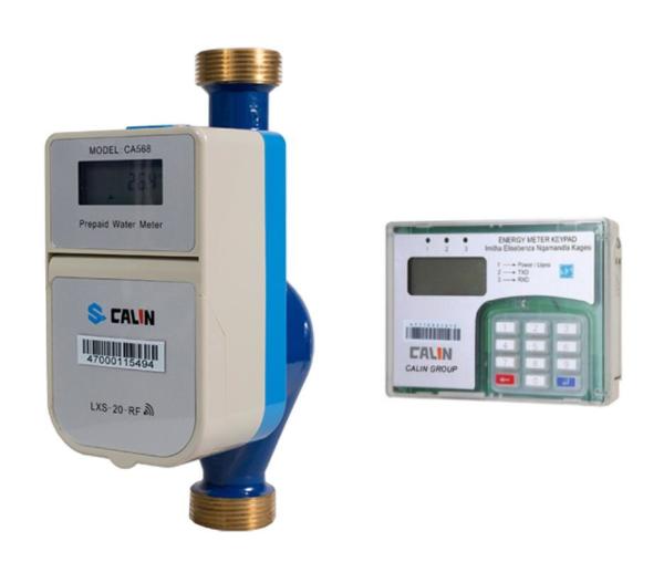 Lora STS Prepaid Water Meters Full Backlight LCD Display Radio Freqency With