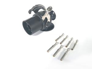 China Black EBS European Trailer Plug Crimp Type Connect With 7 Pole Socket factory