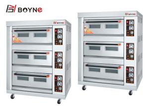 China Gas Three Deck Three Tray Baking Oven Stainless Steel for Bread Shop factory