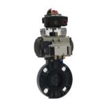 Wafer Connection Electric UPVC Butterfly Valve Normal Temperature