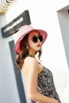 AK17594 fashion polyester braid foldable summer straw hats for womens in stock ,