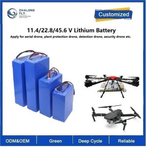 China CLF OEM lithium battery 22000Mah LiFePO4 NCM 22.8V 33V 43.2V 6S 12s Lithium Ion Battery Packs For Aerial Detector Drone factory