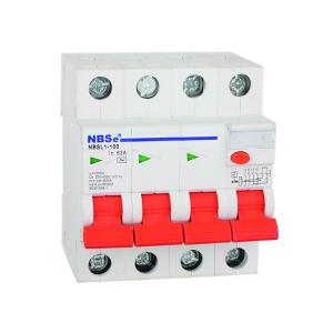 China 100A Curve D ELCB Circuit Breaker Earth Leakage Protection Unit factory